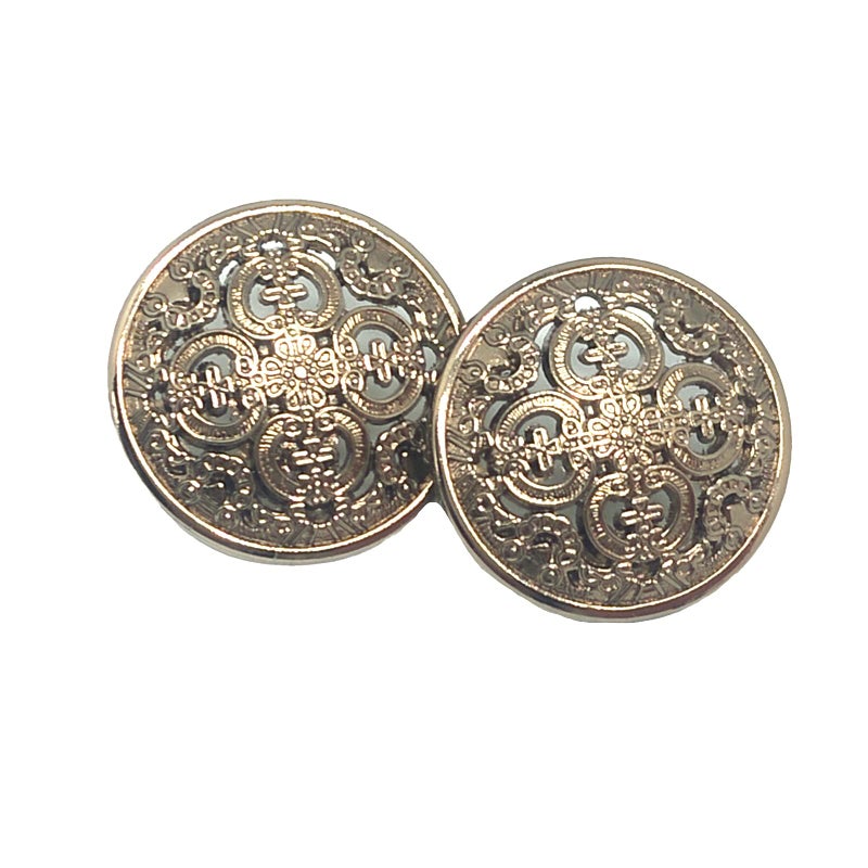 تي ك ك 20 قطعة من أزرار الملابس - مجموعة أزرار معدنية دائرية الشكل ذات ساق مجوفة بتصميم كلاسيكي للخياطة، مناسبة للرجال والنساء، للبليزرات والمعاطف والزي الرسمي والقمصان والبدلات والسترات (لون ذهبي فاتح، 20 مم) - Image 3